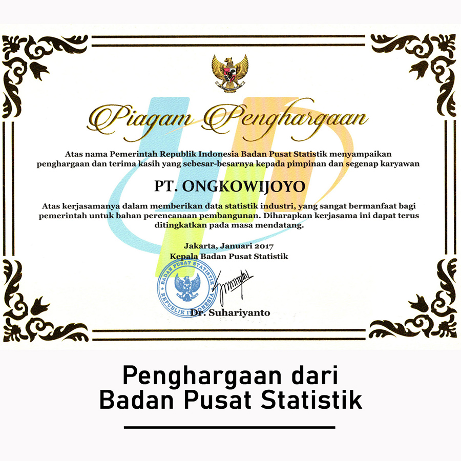penghargaan dari badan pusat statistik
